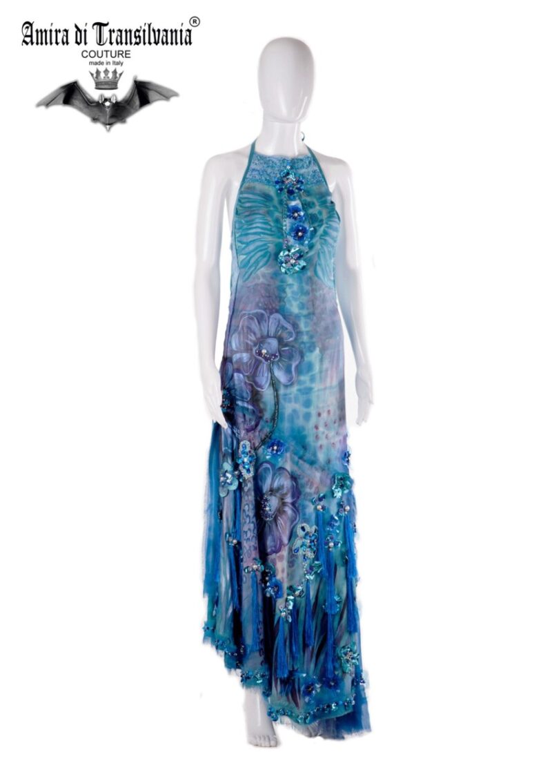 Abito couture dipinto a mano